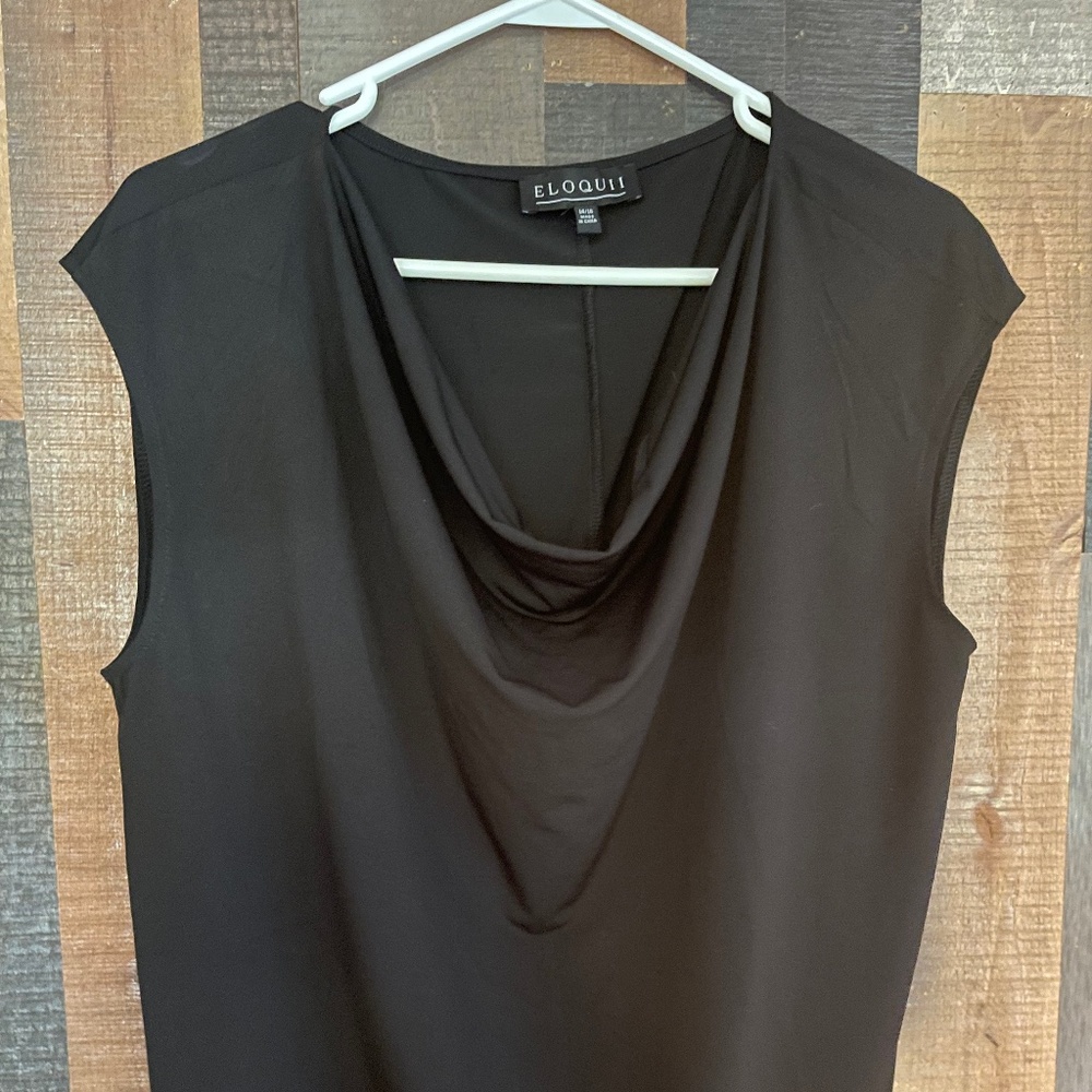 Shell top, black